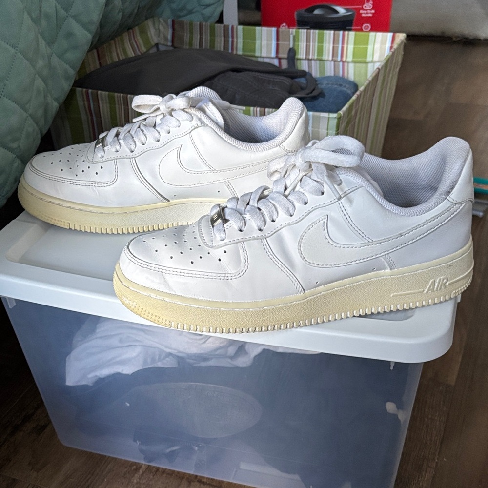 Nike White and Cream Air Sneakers